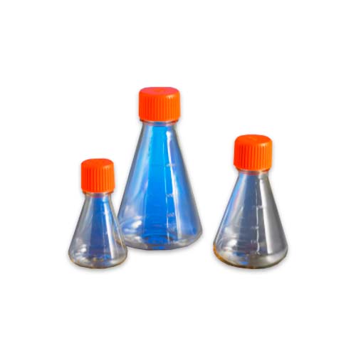 14128. MATRAZ ERLENMEYER DE CULTIVO 125ML DE POLICARBONATO CUELLO 26MM CAJA C/50 PIEZAS - CORNING