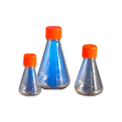 15395. MATRAZ ERLENMEYER DE CULTIVO 250ML DE POLICARBONATO CUELLO 31MM CAJA C/50 PIEZAS - CORNING