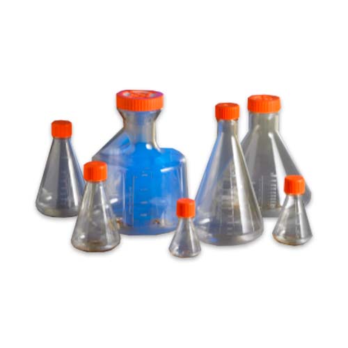 15396. MATRAZ ERLENMEYER DE CULTIVO 500ML DE POLICARBONATO CUELLO 43MM CAJA C/25 PIEZAS - CORNING