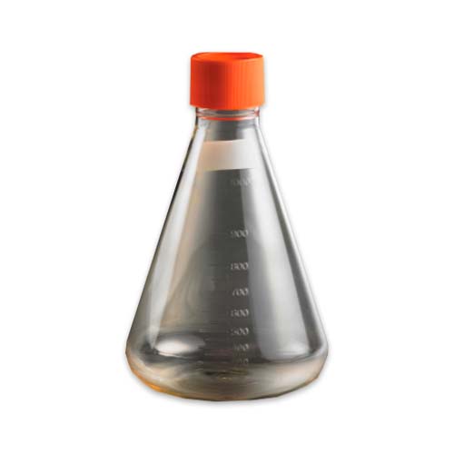 15394. MATRAZ ERLENMEYER DE CULTIVO 1LT DE POLICARBONATO CUELLO 43MM CAJA C/25 PIEZAS - CORNING
