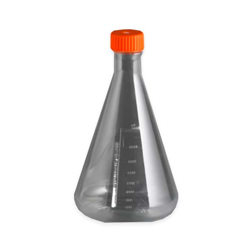 16220. MATRAZ ERLENMEYER DE CULTIVO 1LT DE POLICARBONATO CUELLO 43MM ESTERIL C/TAPA VENTILADA CORNING