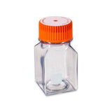 15982. BOTELLA DE PET CUADRADA 250ML C/TAPA NARANJA 45MM, ESTERIL CAJA C/24 PIEZAS - CORNING