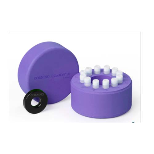 15987. CONTENEDOR DE CONGELACION P/12 VIALES CRIOGENICOS 1-2ML COOLCELL LX COLOR MORADO - CORNING