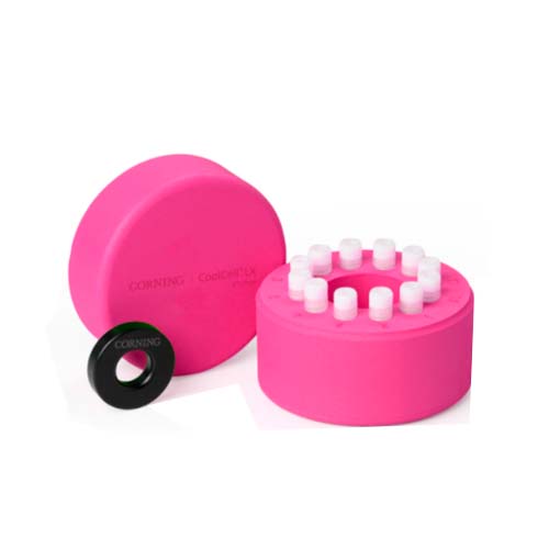 15989. CONTENEDOR DE CONGELACION P/12 VIALES CRIOGENICOS 1-2ML COOLCELL LX COLOR ROSA - CORNING