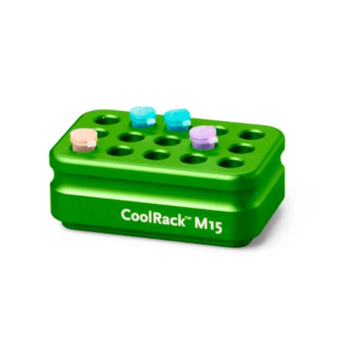 15995. GRADILLA P/15 MICROTUBOS 1.5/2ML, COOLRACK M15 VERDE, - CORNING