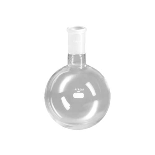 15168. MATRAZ DE EBULLICION DE VIDRIO 3LT FONDO REDONDO PARED GRUESA UNION ESMERILADA 24/40 - PYREX