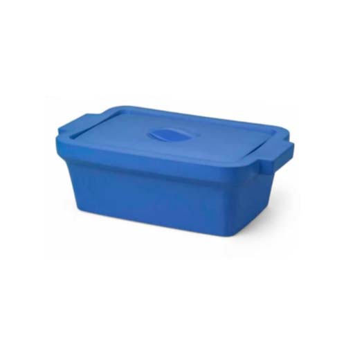 16000. CONTENEDOR RECTANGULAR AZUL 4LT C/TAPA P/HIELO - CORNING