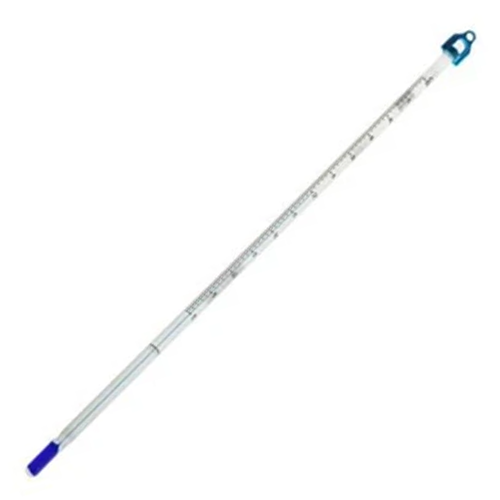 5428. TERMOMETRO DE VIDRIO -10/+260°C DE ALCOHOL LO-TOX AZUL, DIV 1.0 INMERSION PARCIAL, LONGITUD 405MM - BRANNAN