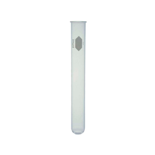 18338. TUBO DE ENSAYE DE VIDRIO 13X100MM DECORADO C/LABIO PAQUETE C/15 PIEZAS - KIMAX