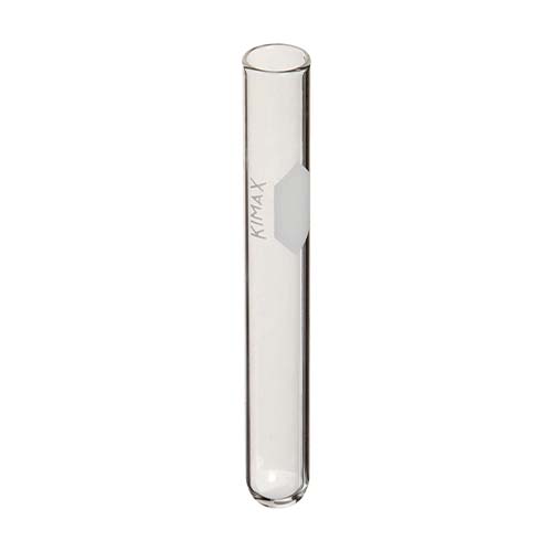 12715. TUBO DE CULTIVO DE VIDRIO 12X75MM, 6ML DECORADO S/LABIO PAQUETE C/20 PIEZAS - KIMAX