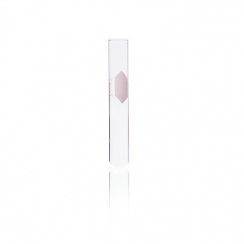 25466. TUBO DE CULTIVO DE VIDRIO 16X125MM, 19ML DECORADO SIN LABIO PAQUETE C/15 PIEZAS KIMAX