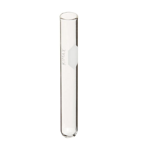 2986. TUBO DE CULTIVO DE VIDRIO 25X150MM, 55ML LISO S/LABIO PAQUETE C/10 PIEZAS KIMAX