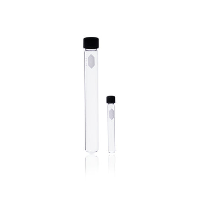 10913. TUBO DE CULTIVO DE VIDRIO 16X150MM DECORADO C/TAPON DE ROSCA PAQUETE C/10 PIEZAS - KIMAX