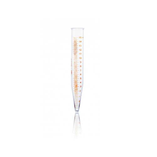20871. TUBO P/CENTRIFUGA 15ML DE VIDRIO, FONDO CONICO, GRADUADO ROJO - KIMAX
