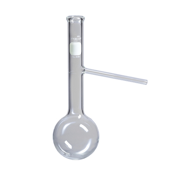 2844. MATRAZ DESTILACION DE VIDRIO 125ML BRAZO LATERAL - PYREX