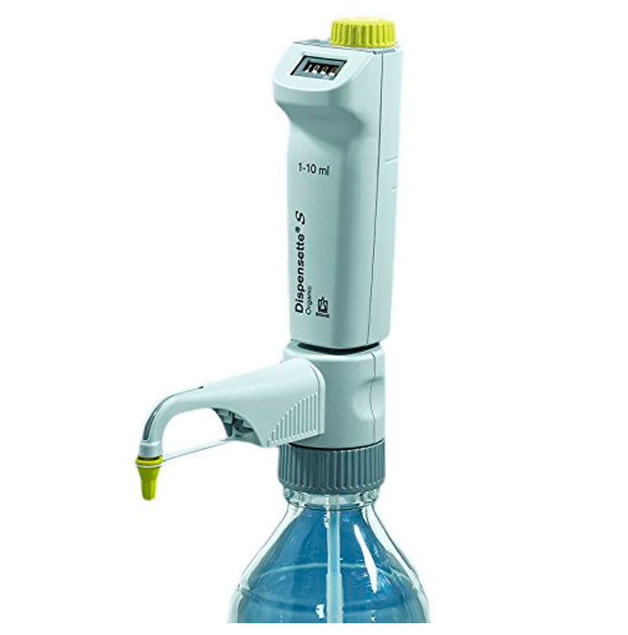 25923. DISPENSADOR DE BOTELLA VOLUMEN VARIABLE DISPENSETTE S ORGANICO DIGITAL 5-50ML C/VALVULA DE RECIRCULACION BRANDTECH