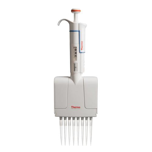 3747. MICROPIPETA MULTICANAL 8 CANALES VOLUMEN VARIABLE 10-100UL F1 AMARILLO - FINNPIPETTE