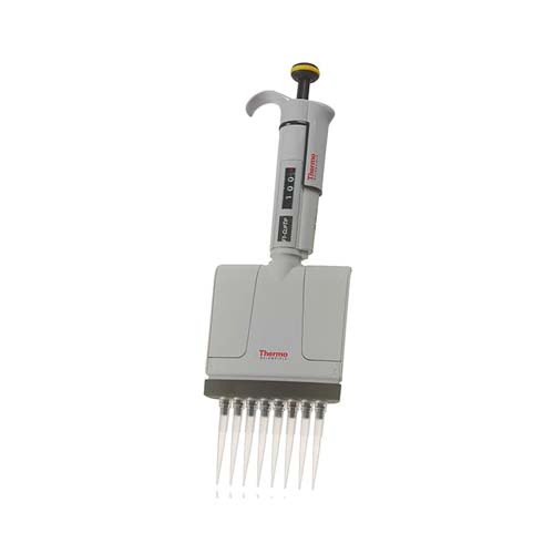12163. MICROPIPETA MULTICANAL 8 CANALES VOLUMEN VARIABLE 10-100UL F1 CLIPTIP FINNPIPETTE - MBP