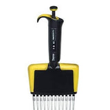 3743. MICROPIPETA MULTICANAL 12 CANALES VOLUMEN VARIABLE 5-50UL F2 AMARILLO - FINNPIPETTE