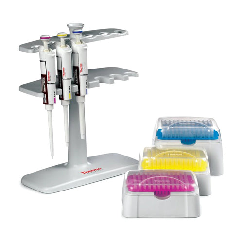 3695. MICROPIPETAS GLP F1 KIT: 1-1000UL, 10-100UL Y 100-1000UL, 3 RACKS PUNTAS Y SOPORTE - FINNPIPETTE