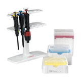3704. MICROPIPETAS GLP F2 KIT: 10-100UL, 100-1000UL, 1-10ML, 3 RACKS PUNTAS Y SOPORTE - FINNPIPETTE