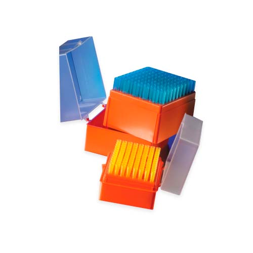 16177. PUNTAS 200UL AMARILLAS ESTERIL GRADUADA C/BISAGRAS DE AJUSTE UNIVERSAL (5 RACK C/96 PIEZAS) - CORNING