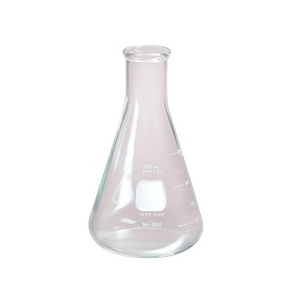 2611. MATRAZ DESTILACION DE VIDRIO 1LT, 2 BOCAS VERTICAL 34/45 - PYREX