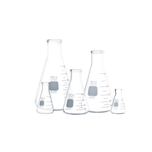 15207. MATRAZ ERLENMEYER DE VIDRIO EN PAQUETE DE 5: 50ML, 125ML, 250ML, 500ML, 1LT - PYREX