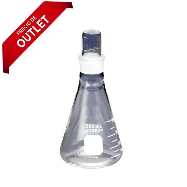 2246. MATRAZ ERLENMEYER DE VIDRIO 1LT BOCA ANGOSTA JUNTA 24/40 - PYREX