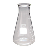 2901. MATRAZ ERLENMEYER DE VIDRIO 500ML BOCA ANCHA REFORZADO PYREX