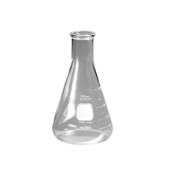 2708. MATRAZ FILTRACION DE VIDRIO 1LT PARED GRUESA GRADUADA - PYREX