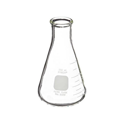 1317. MATRAZ FILTRACION DE VIDRIO 250ML PARED GRUESA GRADUADA - PYREX