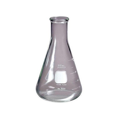 1315. MATRAZ FILTRACION DE VIDRIO 500ML PARED GRUESA GRADUADA - PYREX