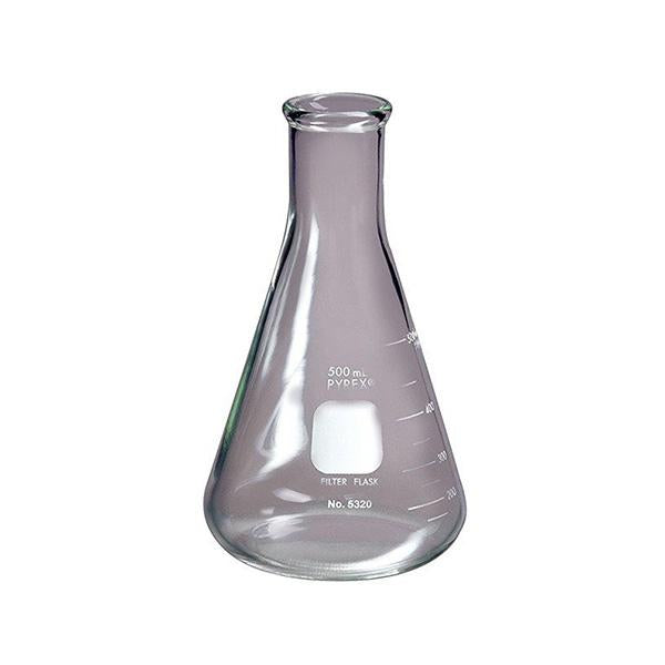1315. MATRAZ FILTRACION DE VIDRIO 500ML PARED GRUESA GRADUADA - PYREX