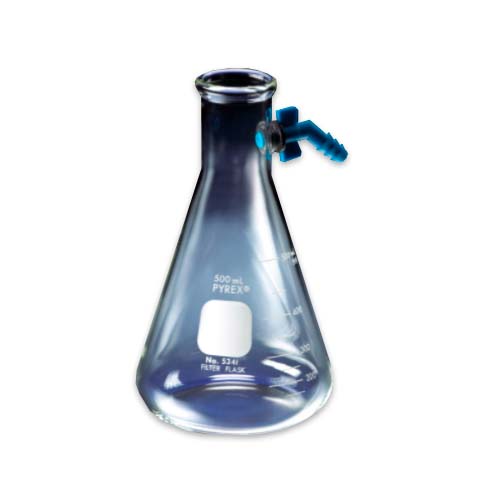 15239. MATRAZ FILTRACION DE VIDRIO KITAZATO 500ML REFORZADO C/TUBO DE REEMPLAZO - PYREX