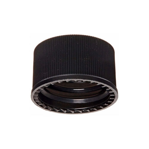 24207. TAPON DE ROSCA DE POLIPROPILENO NEGRO SOLIDO C/F217 DE TEFLON PAQUETE C/100 PIEZAS FINNERAN