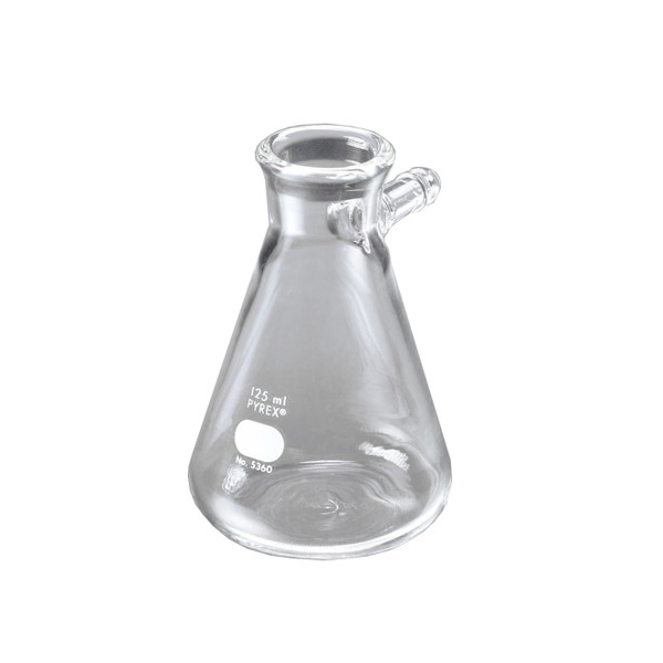 2747. MATRAZ FILTRACION DE VIDRIO KITAZATO 50ML MICRO C/TUBULACION - PYREX