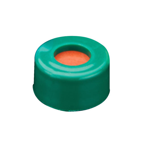 3208. TAPON DE ROSCA DE POLIPROPILENO VERDE 9MM RAM SMOOTH CAP PTFE/SILICON LINED PAQUETE C/100 PIEZAS - FINNERAN