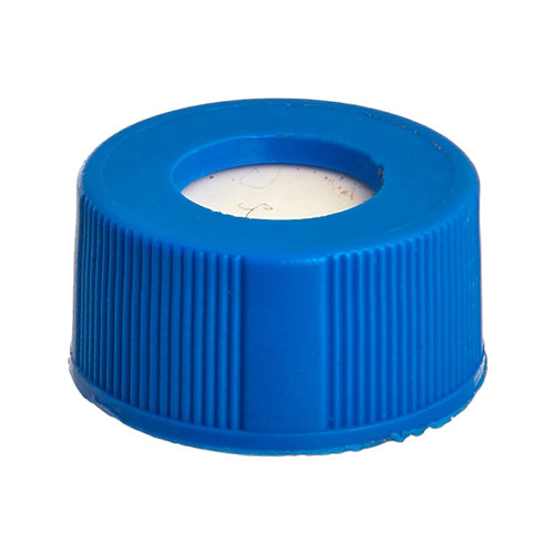 3220. TAPA DE TEFLON/SILICON AZUL 9MM ACANALADA C/SEPTA PRE-CORTADA DE PTFE/SILICON PAQUETE C/100 PIEZAS - FINNERAN