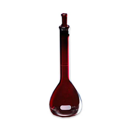 15257. MATRAZ VOLUMETRICO DE VIDRIO 25ML CLASE A CERTIFICADO/SERIALIZADO BAJO ACTINICO C/TAPON ESMERILADO - PYREX