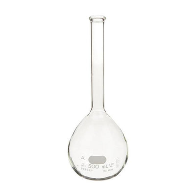 1307. MATRAZ VOLUMETRICO DE VIDRIO CLASE A 500ML C/TAPA A PRESION - PYREX
