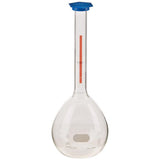1303. MATRAZ VOLUMETRICO DE VIDRIO CLASE A 250ML LINEA ROJA C/TAPON DE PLASTICO SNAP-CAP - PYREX