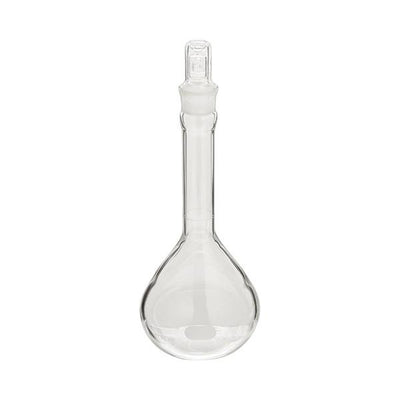 1293. MATRAZ VOLUMETRICO DE VIDRIO CLASE A 25ML BOCA ANCHA PARED GRUESA C/TAPON ESMERILADO - PYREX