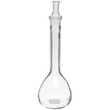 2884. MATRAZ VOLUMETRICO DE VIDRIO 5ML CLASE A LINEA BLANCA C/TAPON ESMERILADO PYREX