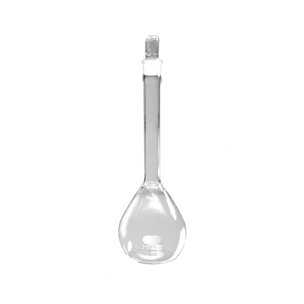 51553. MATRAZ VOLUMETRICO DE VIDRIO 500ML CLASE B C/TAPON ESMERILADO PYREX