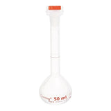 1280. MATRAZ VOLUMETRICO DE PLASTICO PP, 50ML CLASE B C/TAPON PLASTICO - CORNING