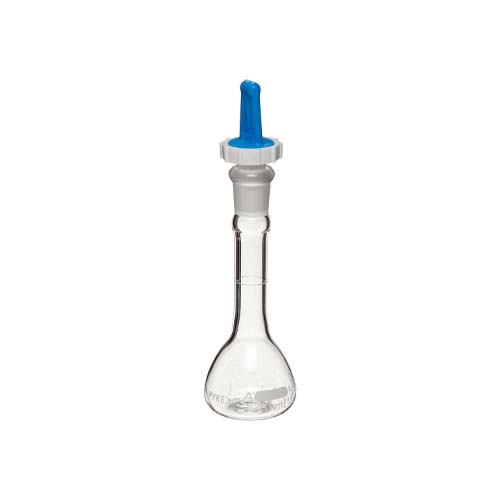 14161. MATRAZ VOLUMETRICO DE VIDRIO 1LT CLASE A C/TAPON DE POLIETILENO - PYREX