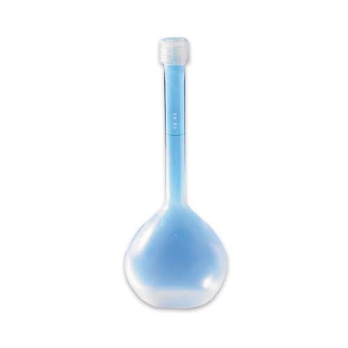15243. MATRAZ VOLUMETRICO DE PLASTICO 500ML CLASE A C/TAPON PLASTICO CORNING - PYREX