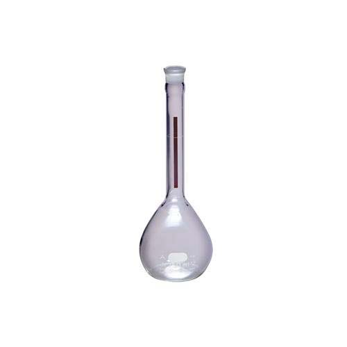 14164. MATRAZ VOLUMETRICO DE VIDRIO 1LT CLASE A LINEA ROJA C/TAPON ESMERILADO - PYREX