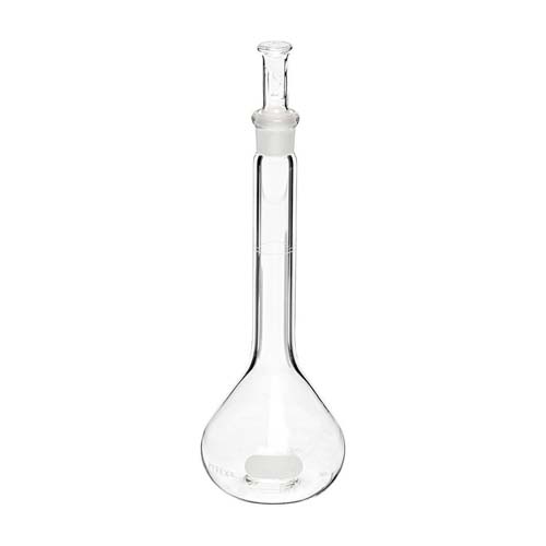 15258. MATRAZ VOLUMETRICO DE VIDRIO 25ML CLASE A CERTIFICADO/SERIALIZADO C/TAPON ESMERILADO - PYREX